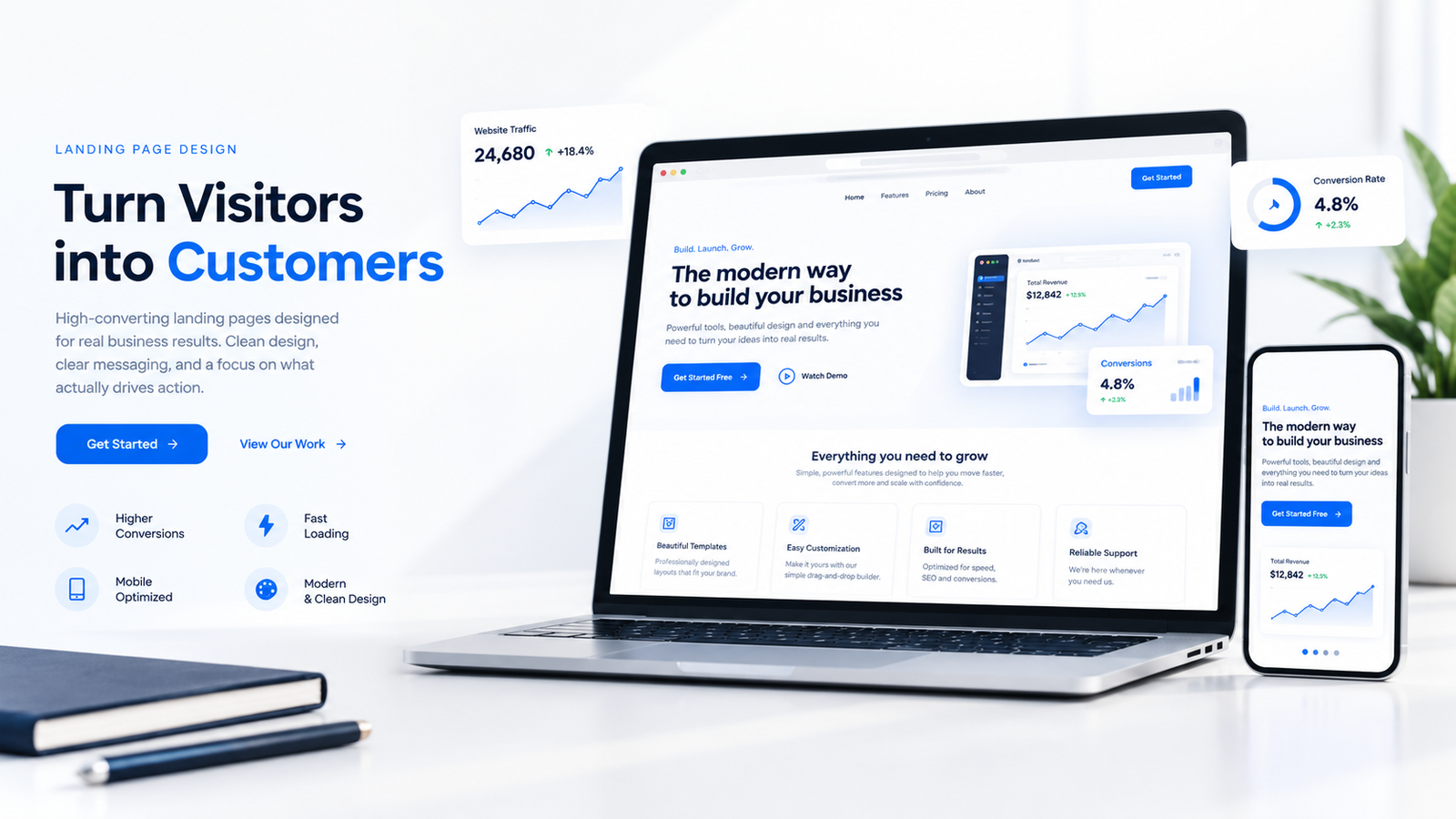 Mobile landing page designed by Softxcite with a single offer and enquiry form
